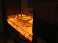 Onyx vanity with light