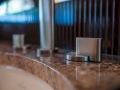 Fire Bordeaux granite vanity