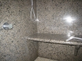 Silver sea green shower seat