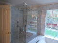 White Carrara Marble  shower